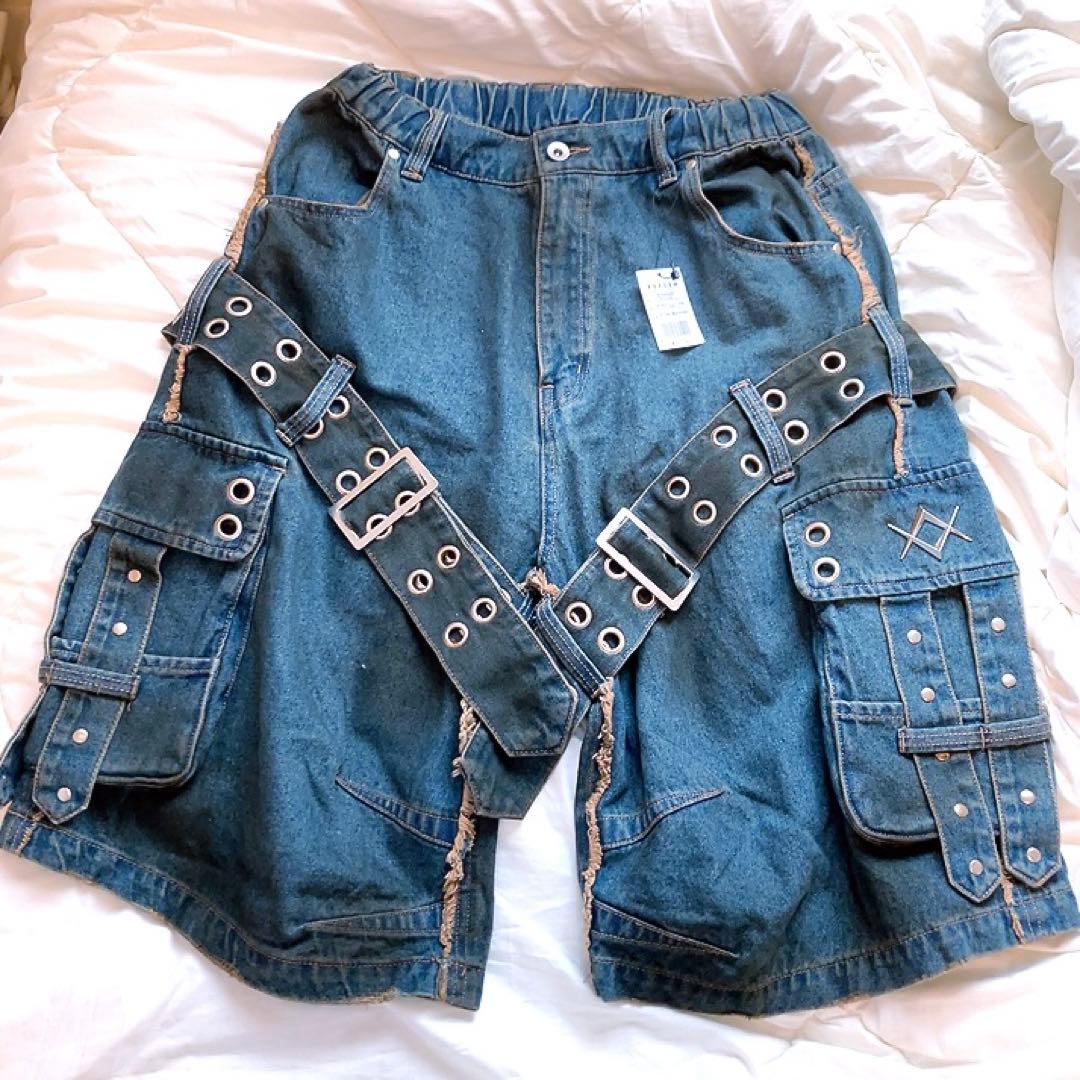 REFLEM(レフレム) 顔料加工デニムハーフパンツ