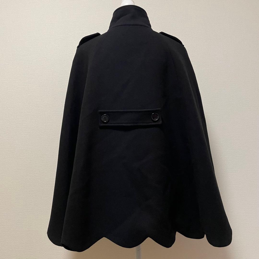 Bibiy. ブラック ケープコート CAPE BLACK リボン付き