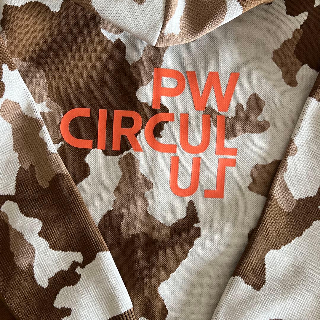 PW CIRCULUS 【WOMEN】ピント柄 ジップアップニットフーディ