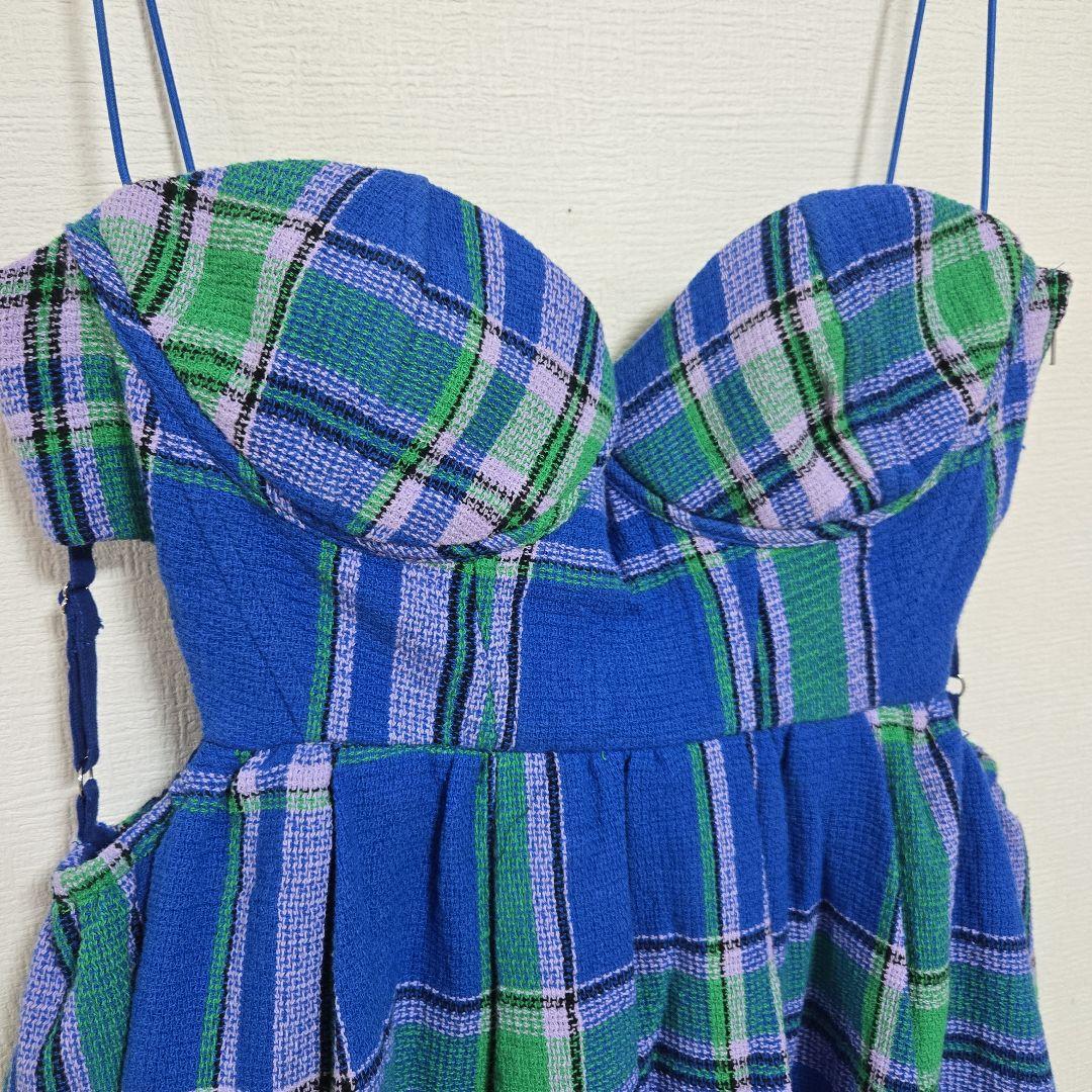 美品 完売 MAISON SPECIAL チェック ツイード ビスチェ F