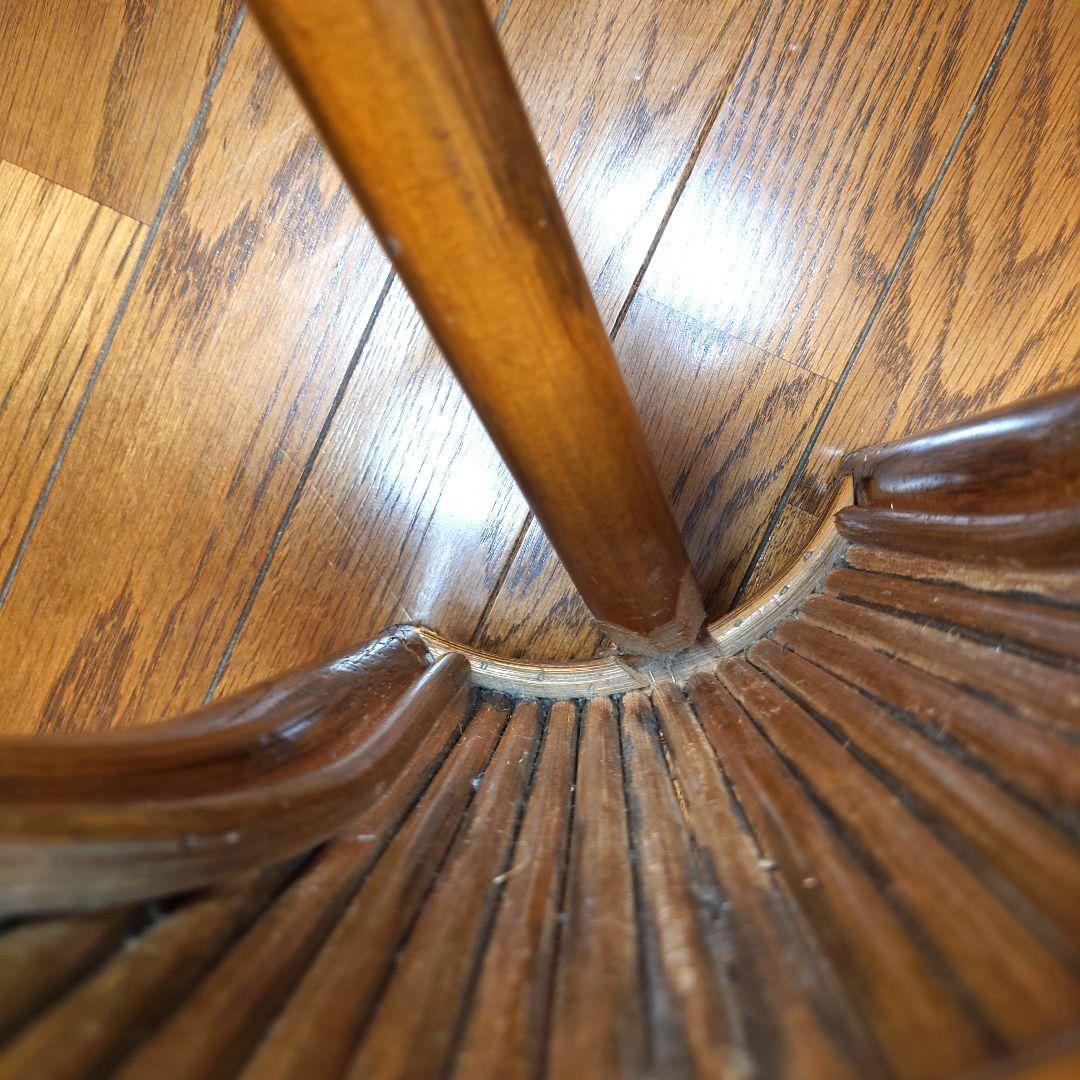 ラタン　籐　座卓　80X80 センターテーブル　ガラス天板　こたつ　ヴィンテージ