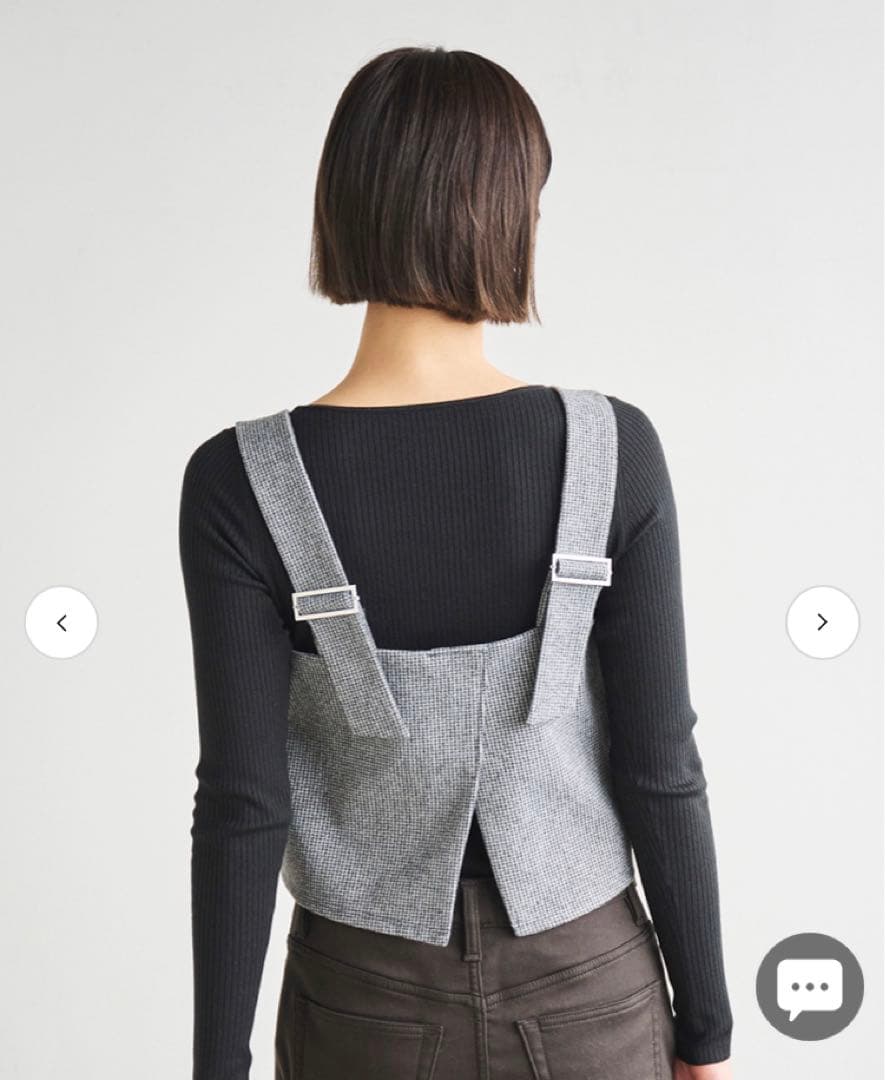 ニードルパンチビスチェ　ルーニィ ビスチェ　オフ×ブラック