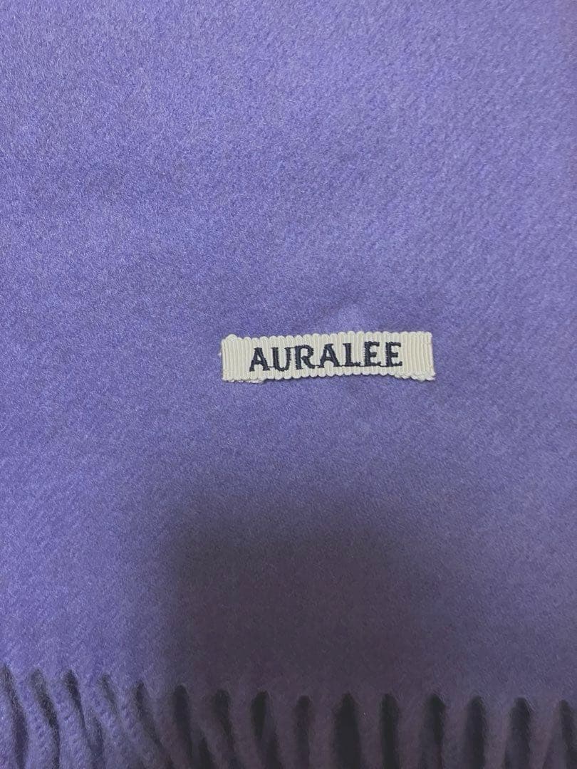 オーラリー BABYCASHMERE WIDESTOLE PURPLE 24AW