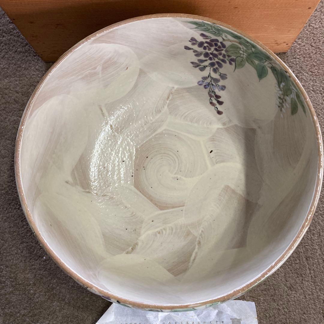 d*7様 美品 京焼 陶葊 陶あん 土淵善丕 御鉢 大鉢 共箱付き 花柄