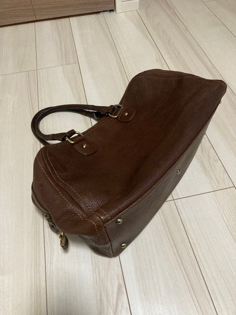 土屋鞄 トーンオイルヌメ アンティック ボストンバッグ レザー 茶色