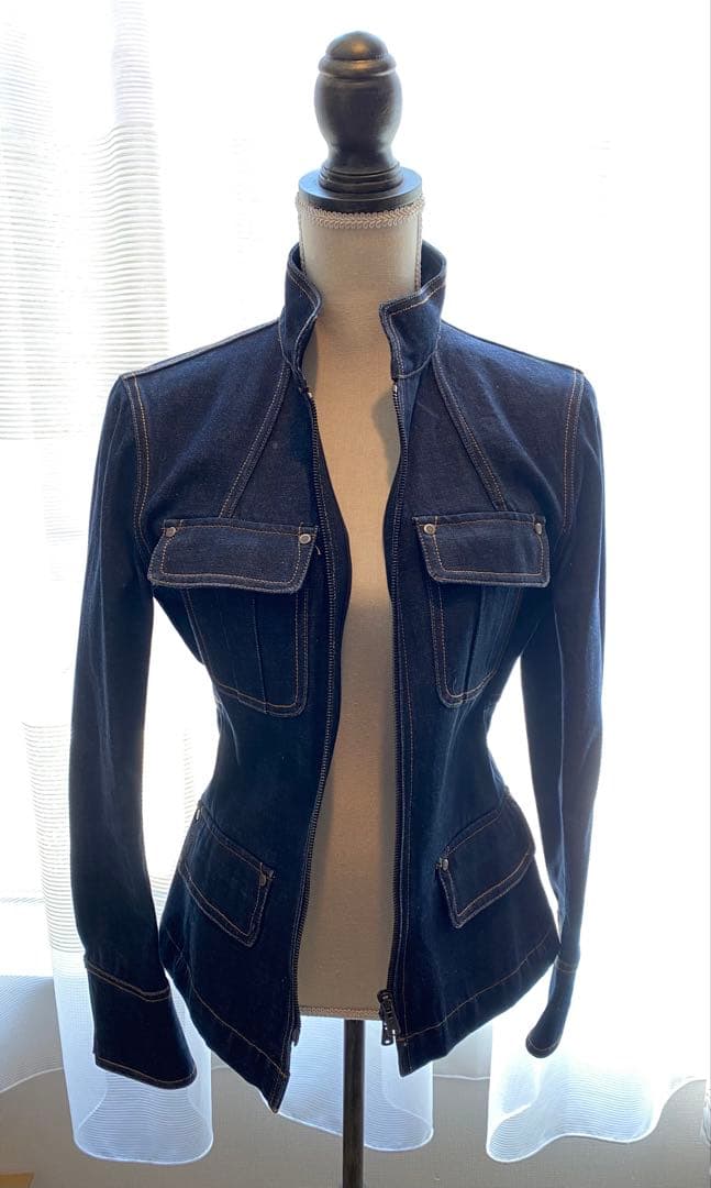 ダークデニムジャケット フィット感あり　イヴ・サンローラン　FR42サイズ