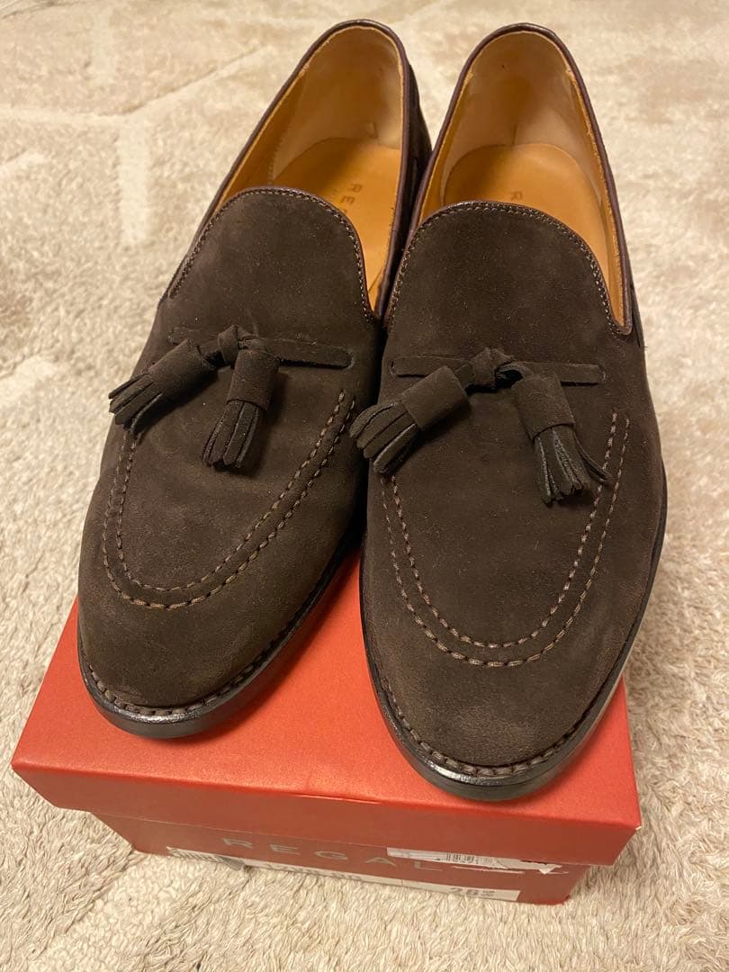 売り切り　美品REGAL ダークブラウン スエード ローファー 26cm