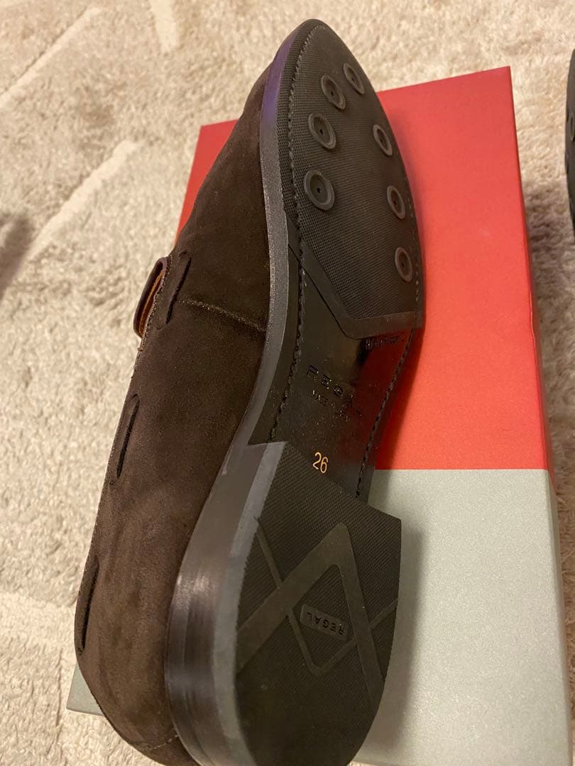 売り切り　美品REGAL ダークブラウン スエード ローファー 26cm