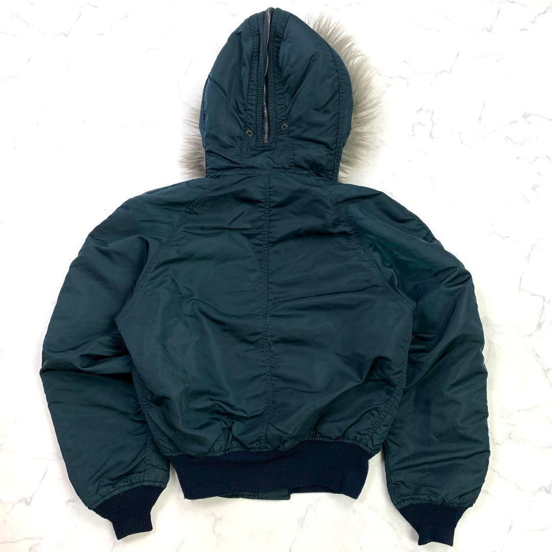 希少色ネイビー★ 80s 旧タグ USA製 ALPHA N-2B M　C977