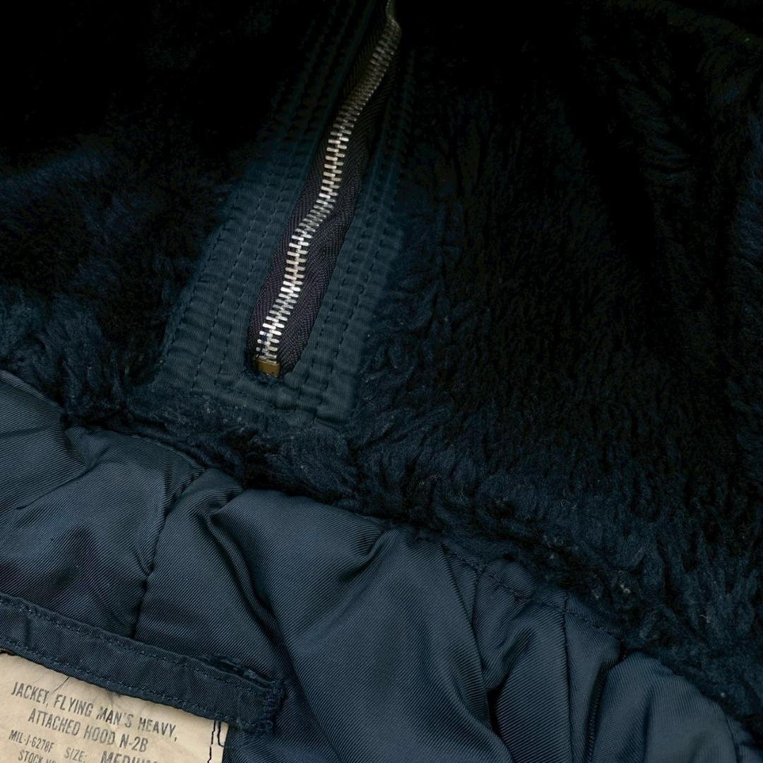 希少色ネイビー★ 80s 旧タグ USA製 ALPHA N-2B M　C977