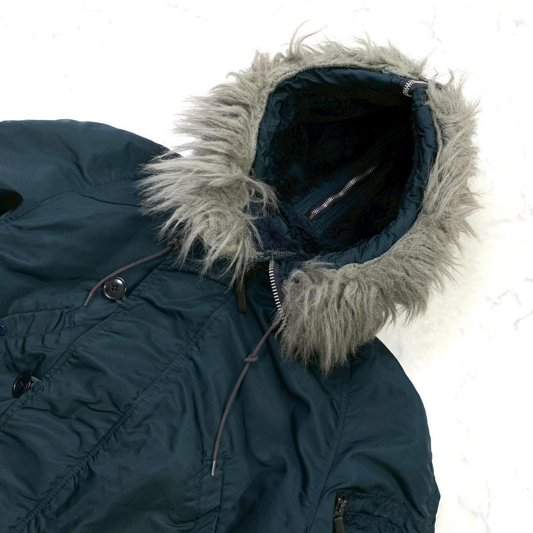 希少色ネイビー★ 80s 旧タグ USA製 ALPHA N-2B M　C977