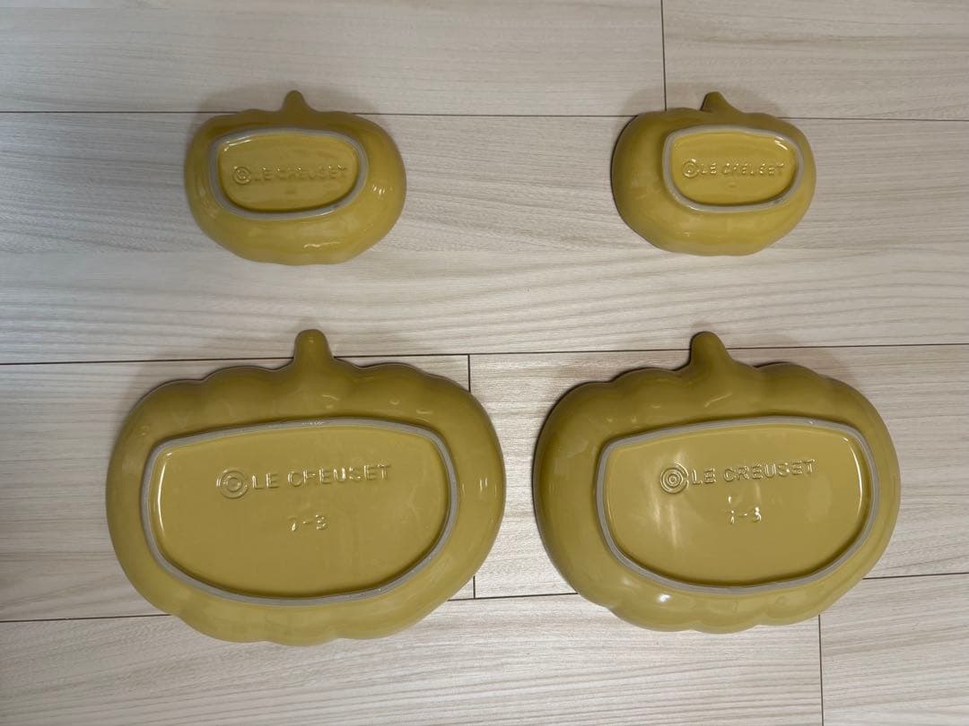 LE CREUSET かぼちゃ型皿 4点セット パンプキン　ディッシュ