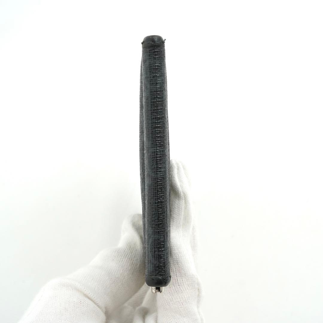 ✨極上美品✨　グッチ　マネークリップ　シマライン　GG PVC 黒　ブラック