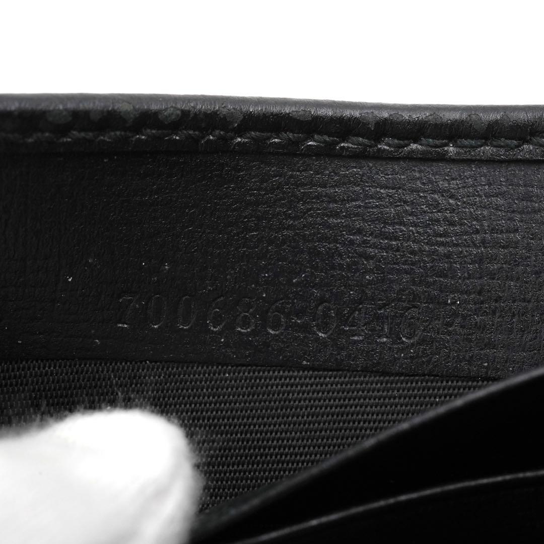 ✨極上美品✨　グッチ　マネークリップ　シマライン　GG PVC 黒　ブラック