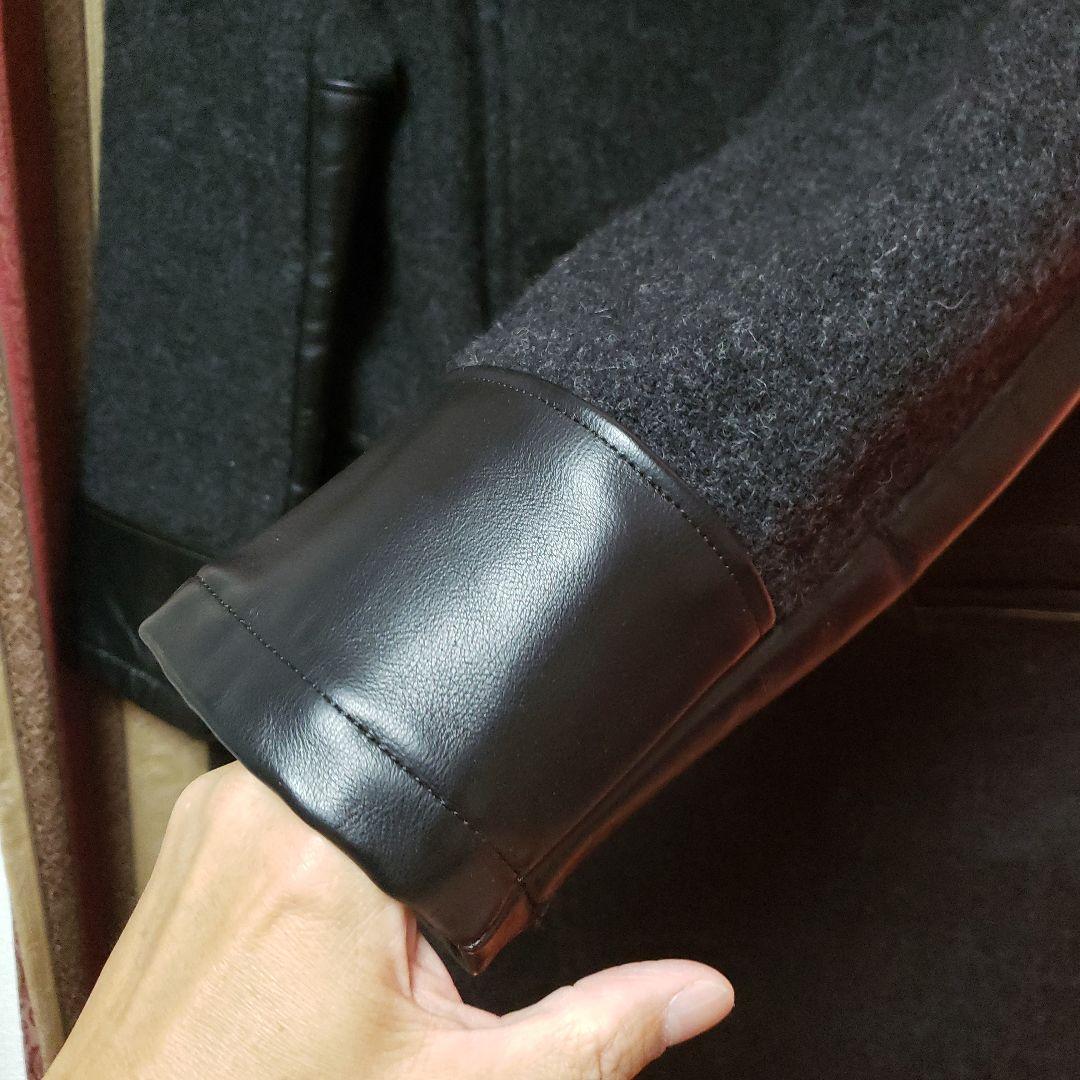 極美品◆by gladhand◇ウール◇牛革◇L◆グラッドハンド◇カーコート