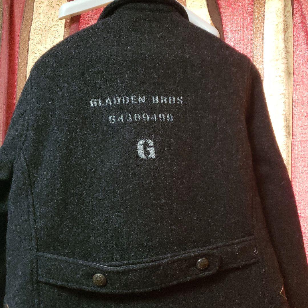 極美品◆by gladhand◇ウール◇牛革◇L◆グラッドハンド◇カーコート