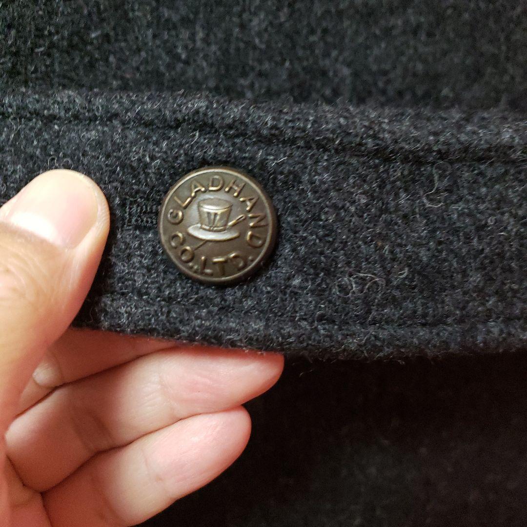 極美品◆by gladhand◇ウール◇牛革◇L◆グラッドハンド◇カーコート