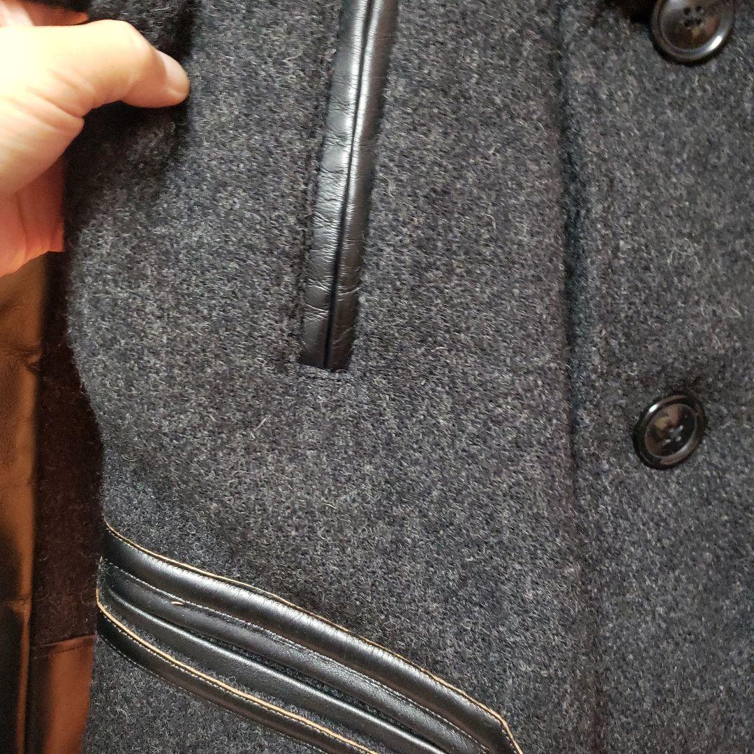 極美品◆by gladhand◇ウール◇牛革◇L◆グラッドハンド◇カーコート