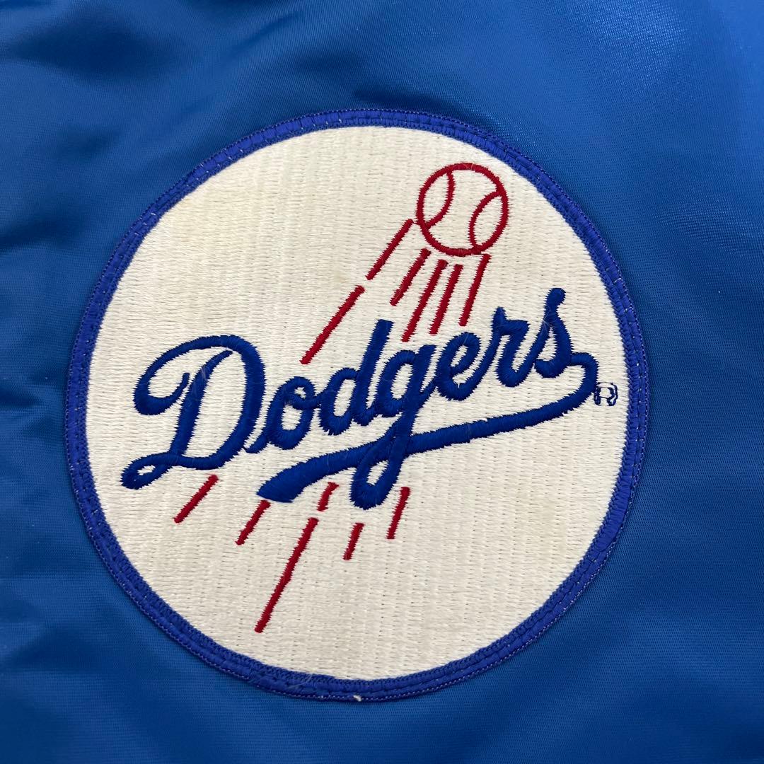 90sUSA製ドジャース　chalk lainスタジャン　ワッペン刺繍