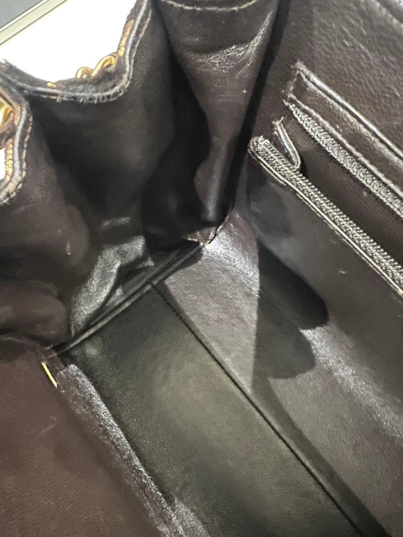 CHANELシャネル　ゴールドと黒のヒョウ柄　ショルダーバッグ　希少