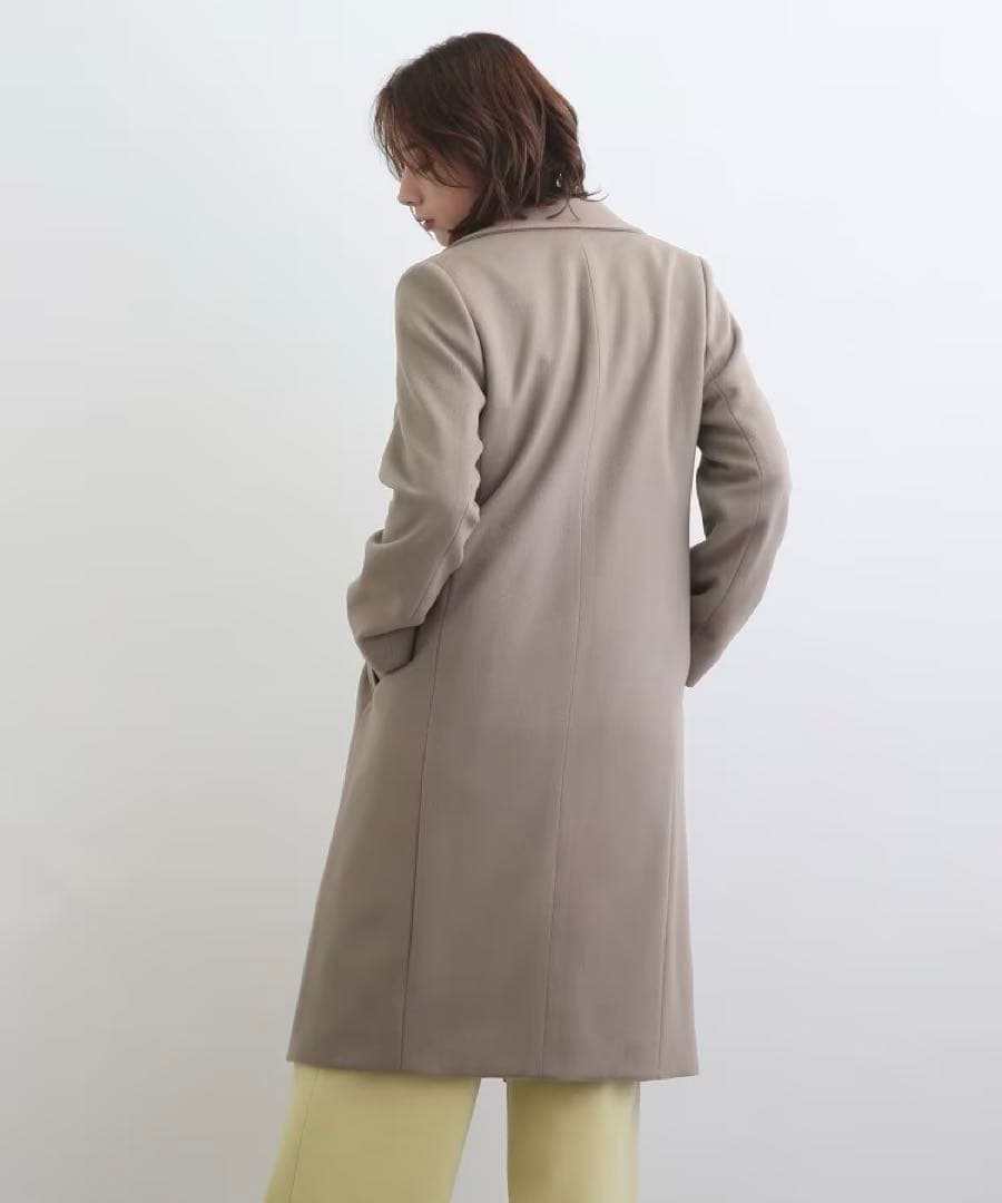 【新品タグ付き】INDIVI ウール100%チェスターコート ロング 15号