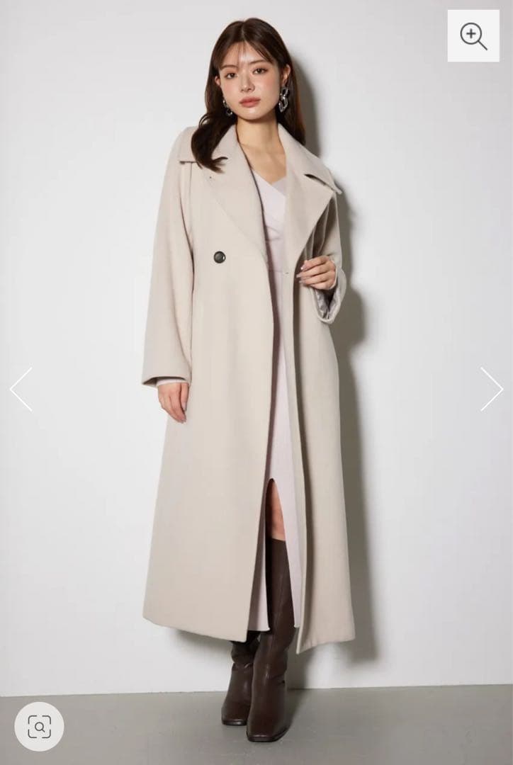 【みー】rienda スタンドカラーシェイプドチェスターコート