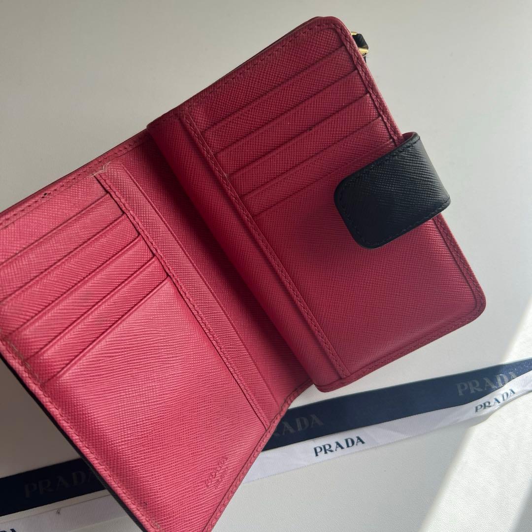 108 極上美品 PRADA プラダ 2つ折り財布