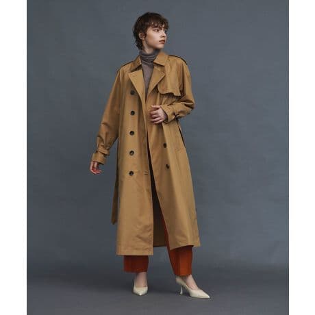 【新品タグ付き♡定番人気】ノーク　ロングトレンチコート　キャメル　2
