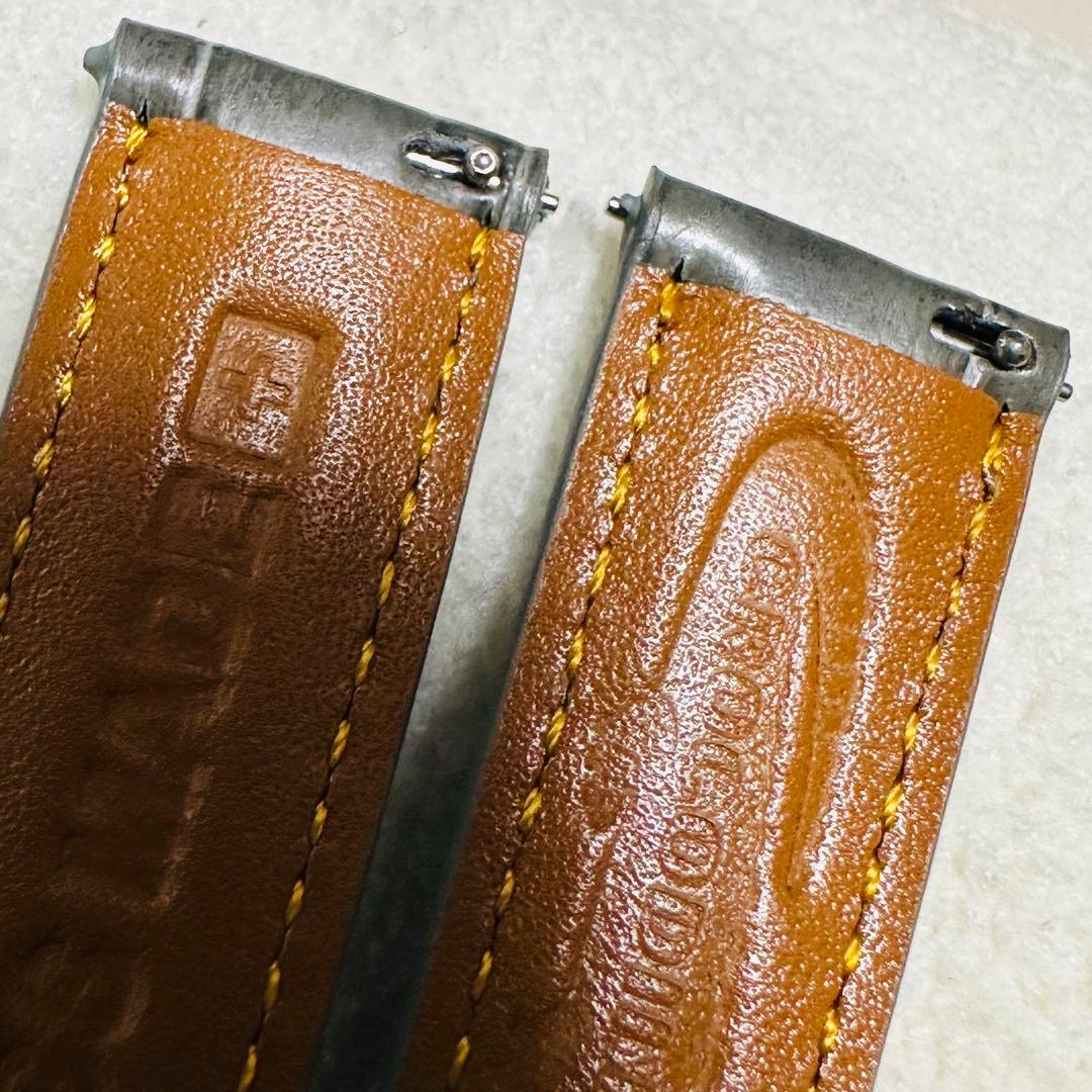 1017#18mm-16mmアッシュグレー★スイス製★本物クロコダイルベルト