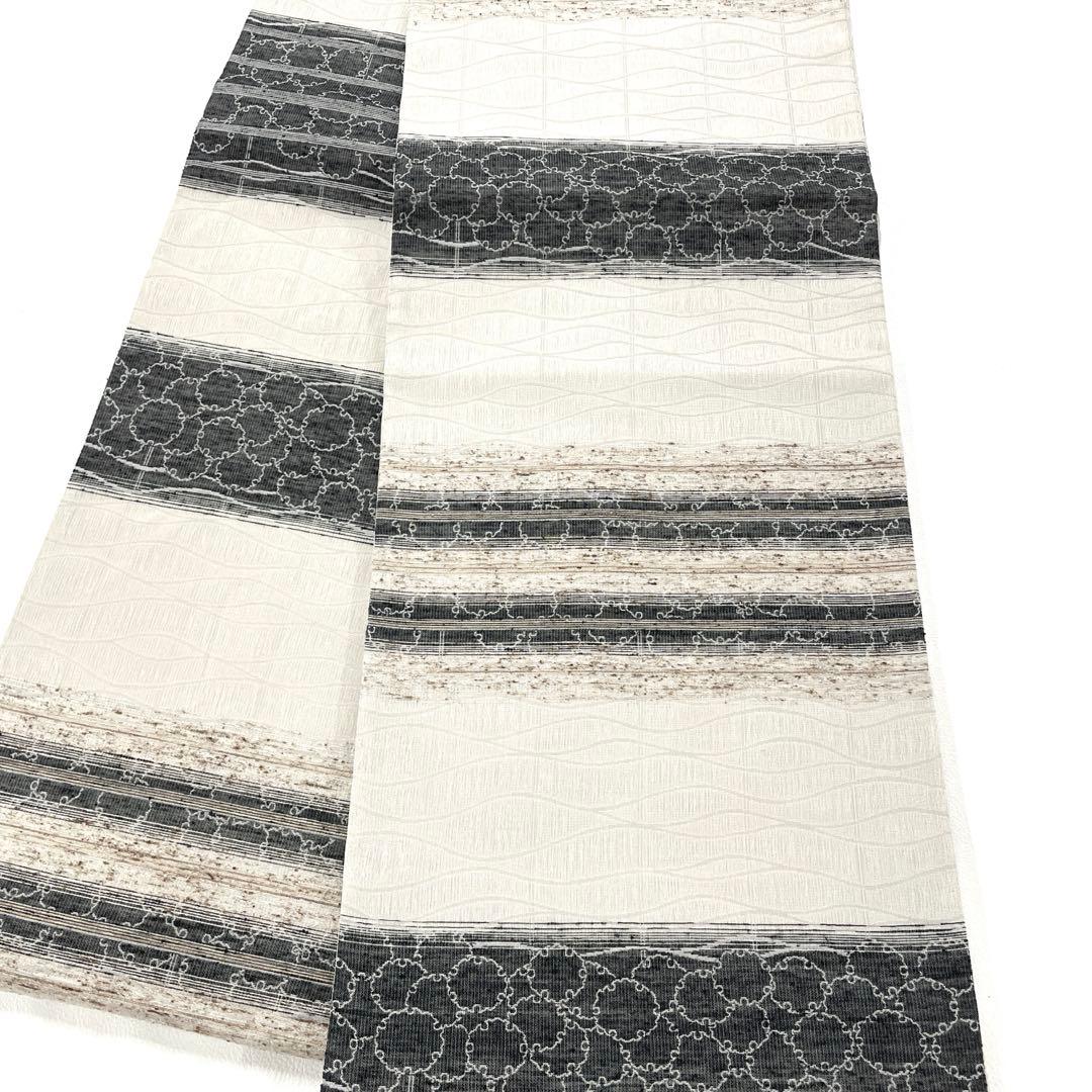 専用帯6130 ●高級 正絹 ぜんまい紬 全通 袋帯