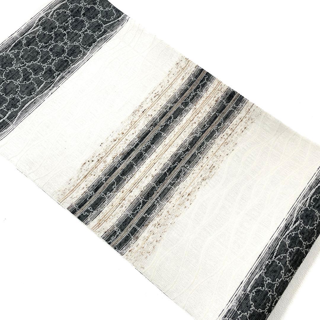 専用帯6130 ●高級 正絹 ぜんまい紬 全通 袋帯