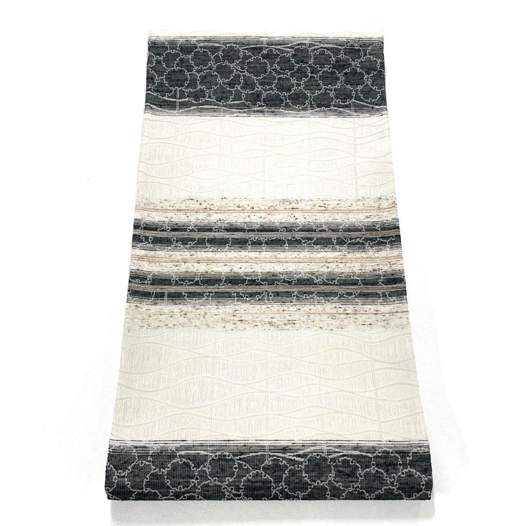 専用帯6130 ●高級 正絹 ぜんまい紬 全通 袋帯