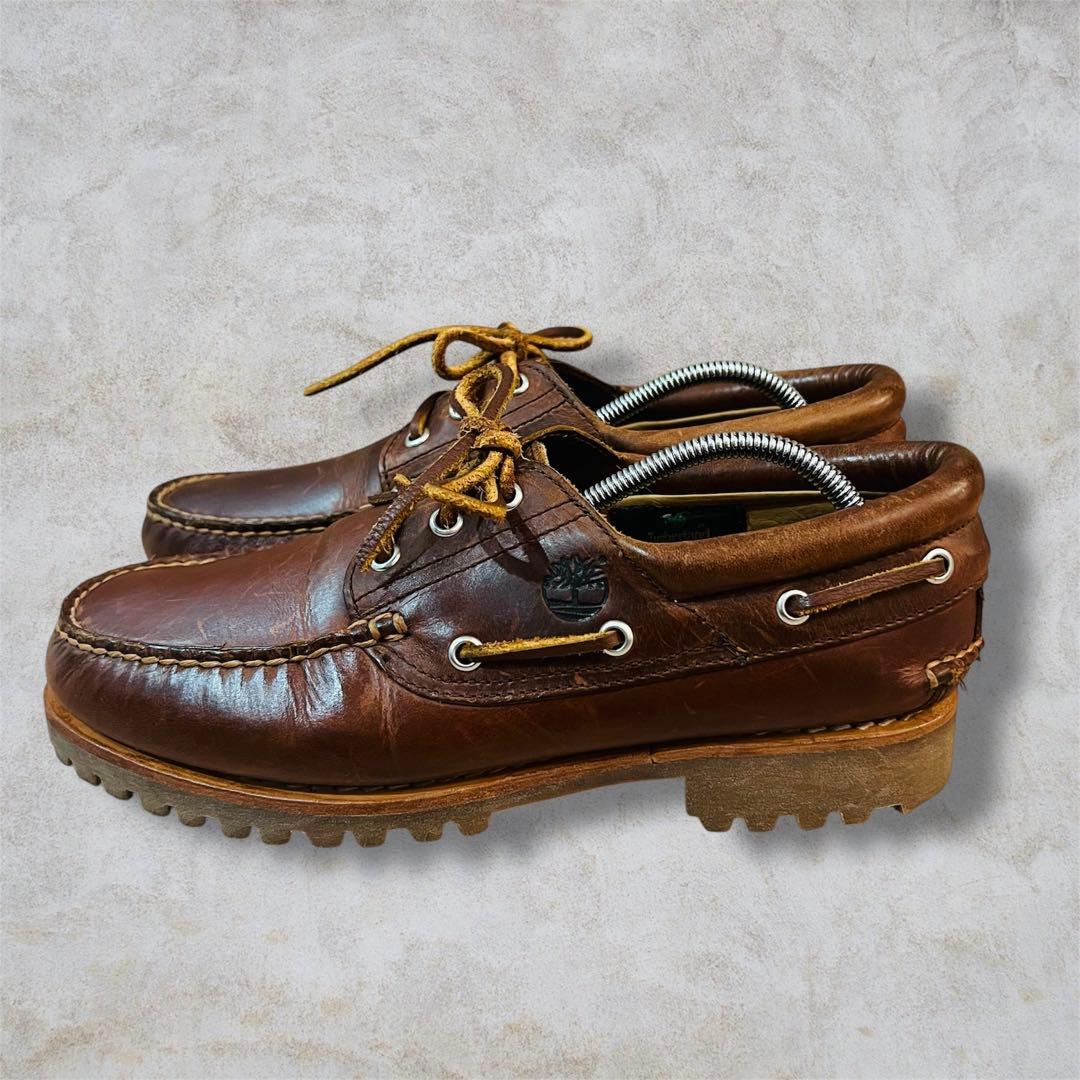 人気Timberland 3 Eye Classic モカシンシューズ　赤茶