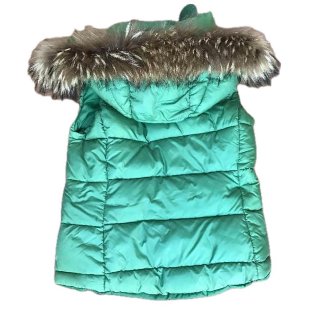 ミントグリーン ファーダウンベスト y2k 平成ギャル