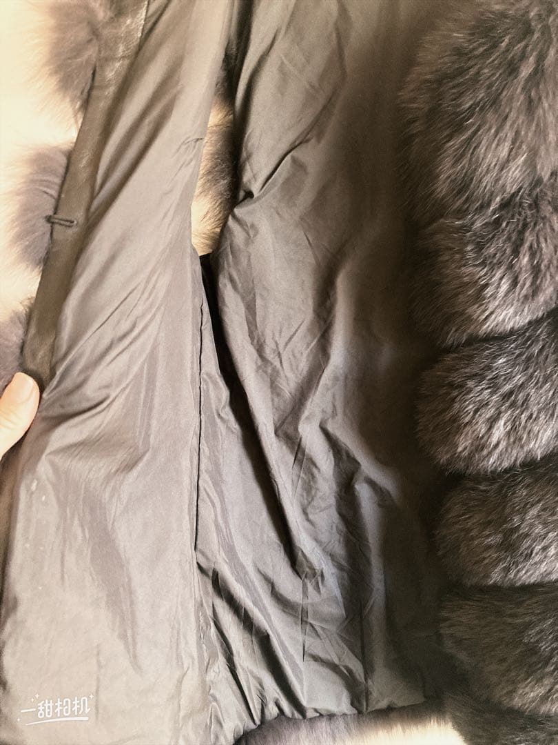 リアルフォックスFOX ファーハーフベスト　グレー　Lサイズ　新同美品