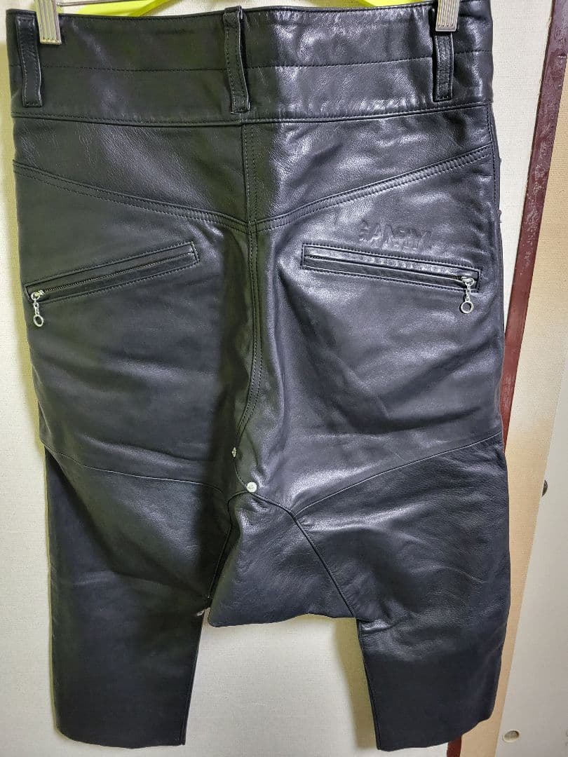 GANRYU レザーサルエルパンツ M ガンリュウ