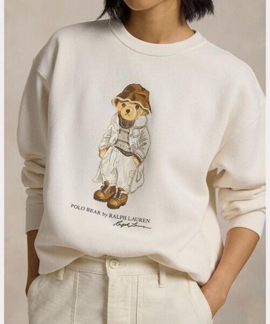セールPoloラルフローレントレーナースウェットポロベア　裏起毛