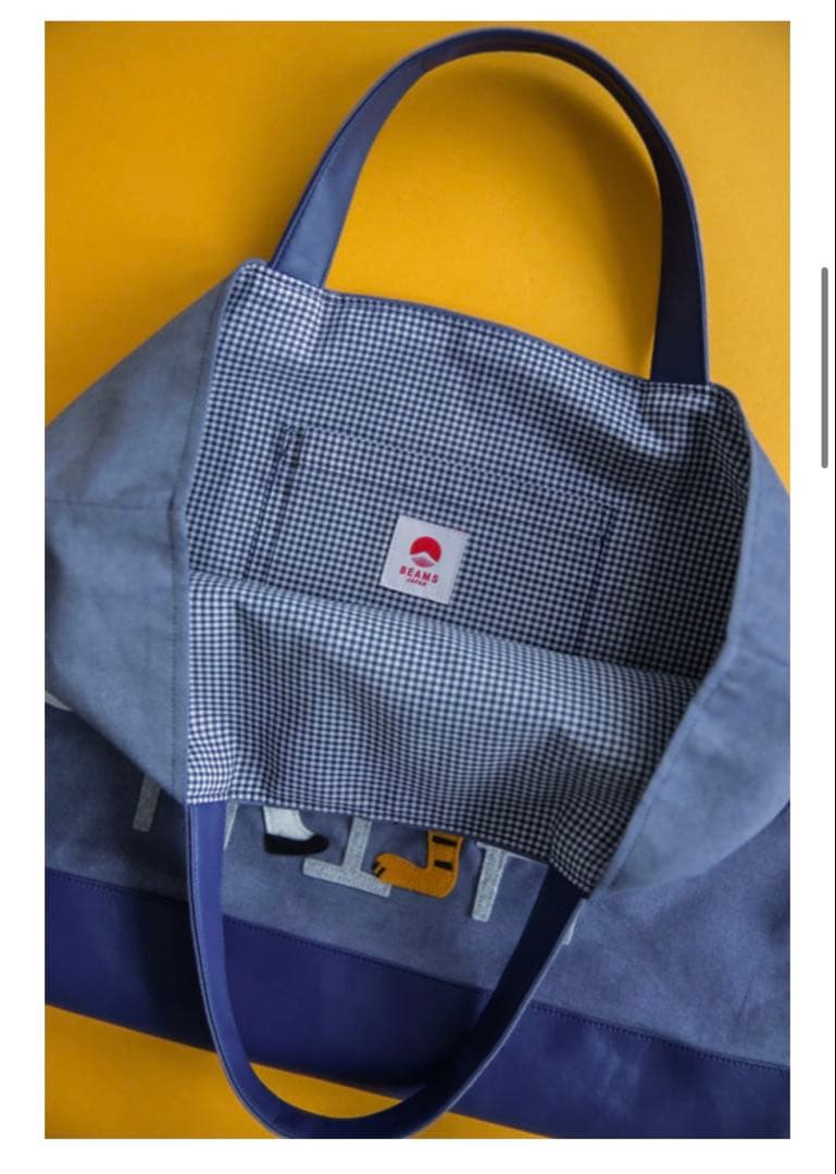 【未使用】Familiar × BEAMS 干支シリーズ 寅柄デニムバッグ