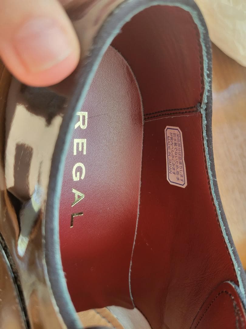 ブライダルシューズ　新郎　リーガル　エナメル　25 1/2