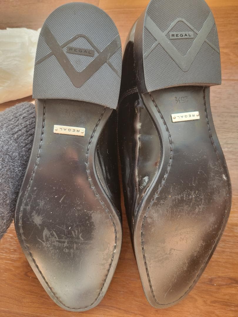 ブライダルシューズ　新郎　リーガル　エナメル　25 1/2