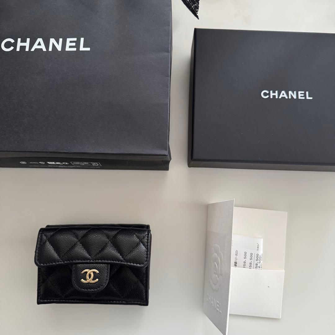 【新品】CHANEL スモール ウォレット ブラック