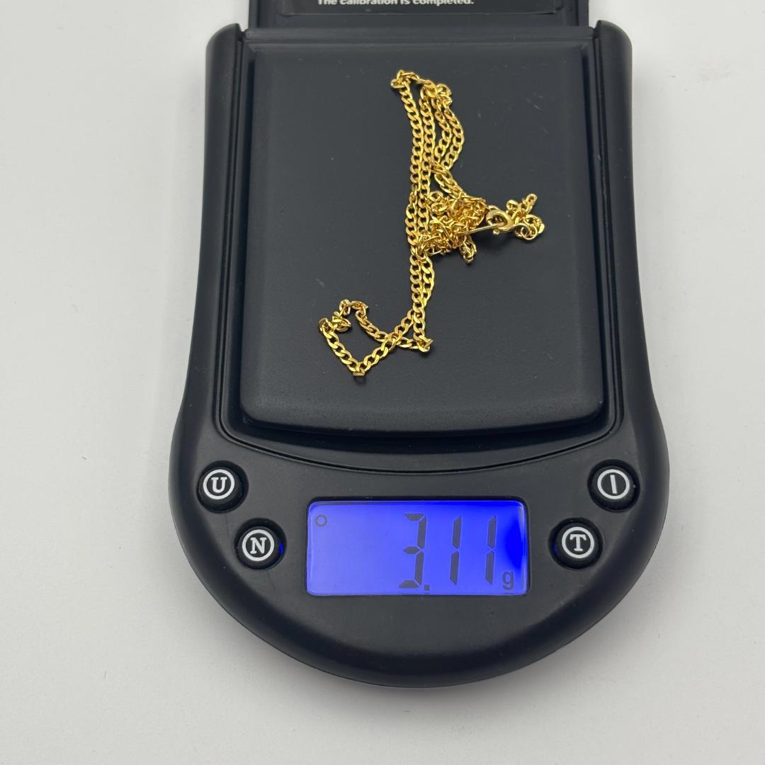 極美品 K18金ゴールドチェーン喜平 ネックレス 3.11g