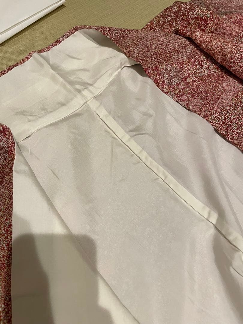 新品 正絹小大丸の小紋 しつけ糸付き