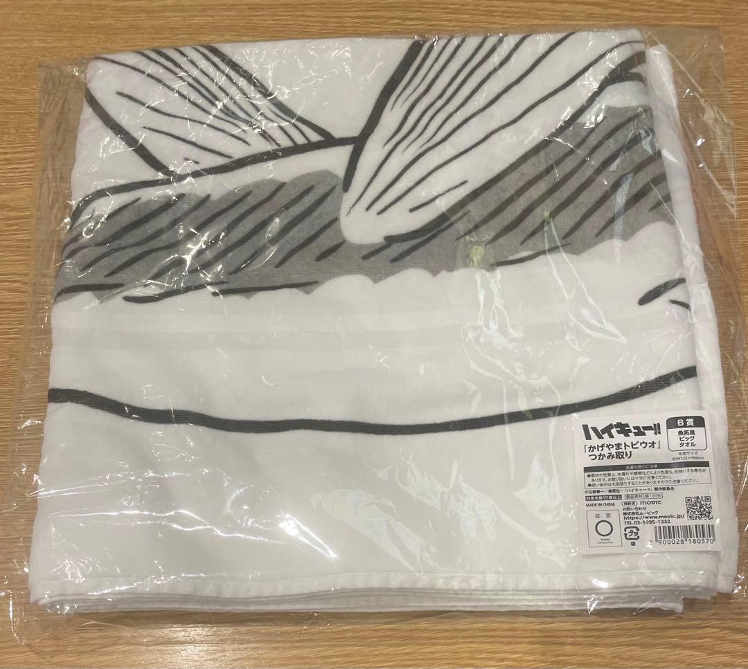 ハイキューファンパーク　かげやまトビウオ　つかみ取り　B賞　魚拓風ビックタオル
