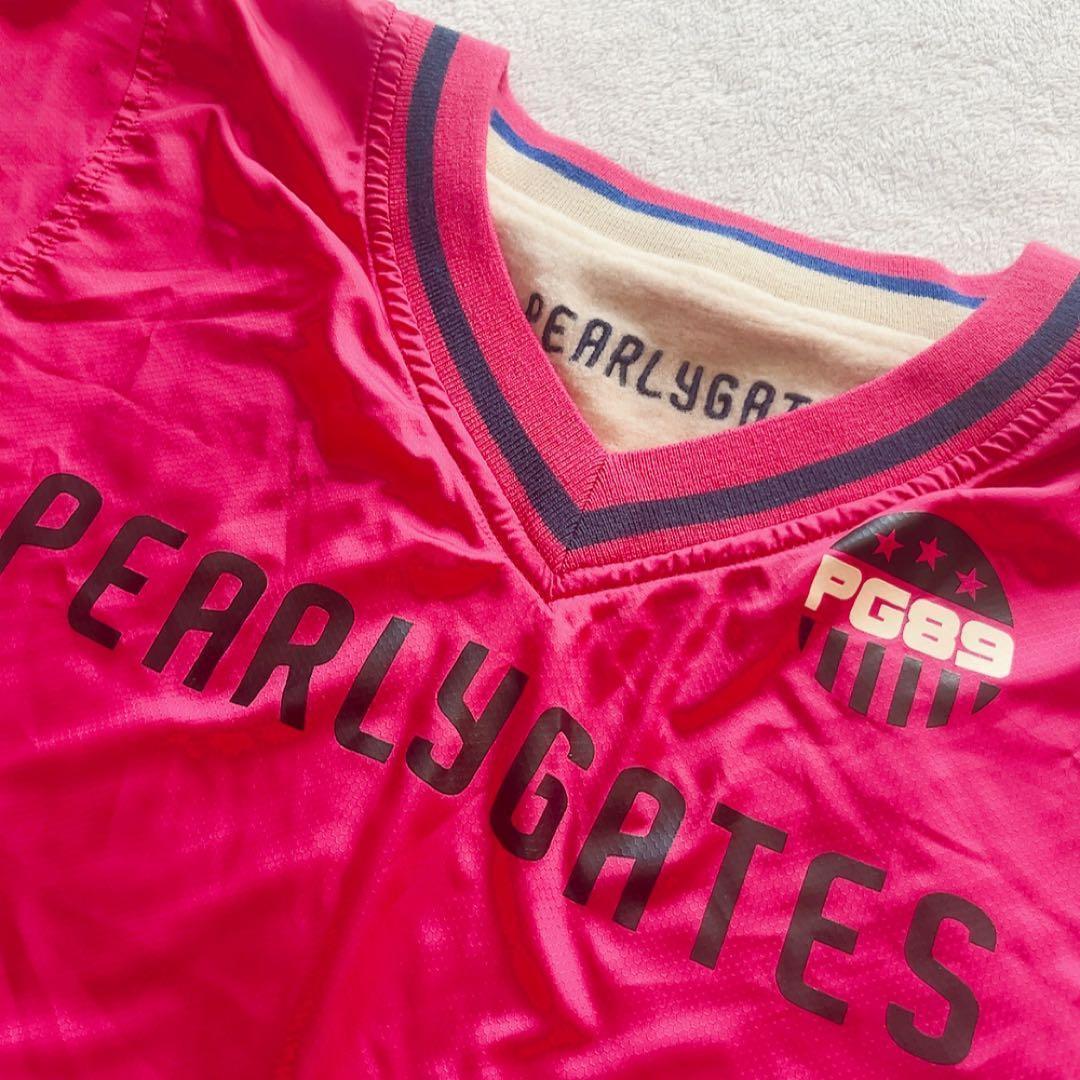 極美品　パーリーゲイツ　リバーシブル　スニード　ピンク　白　フリース　2way