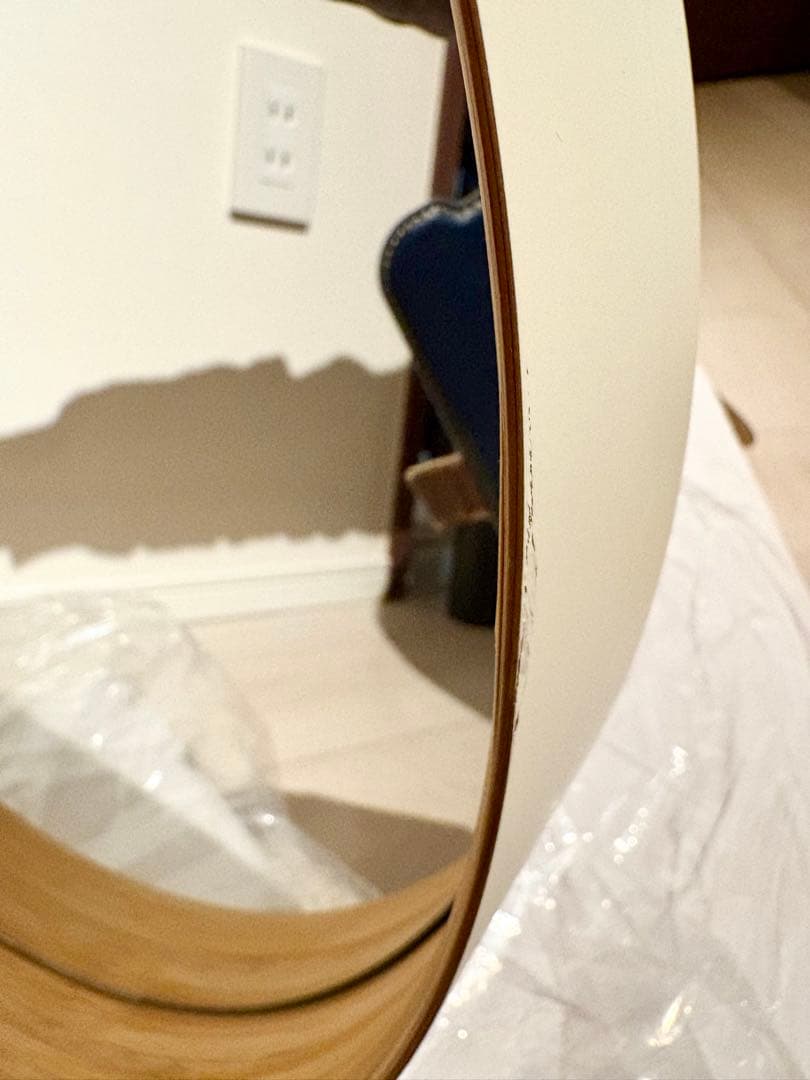 【訳あり】TEORI M 壁掛けミラー　丸型 鏡 テオリ M 日本製