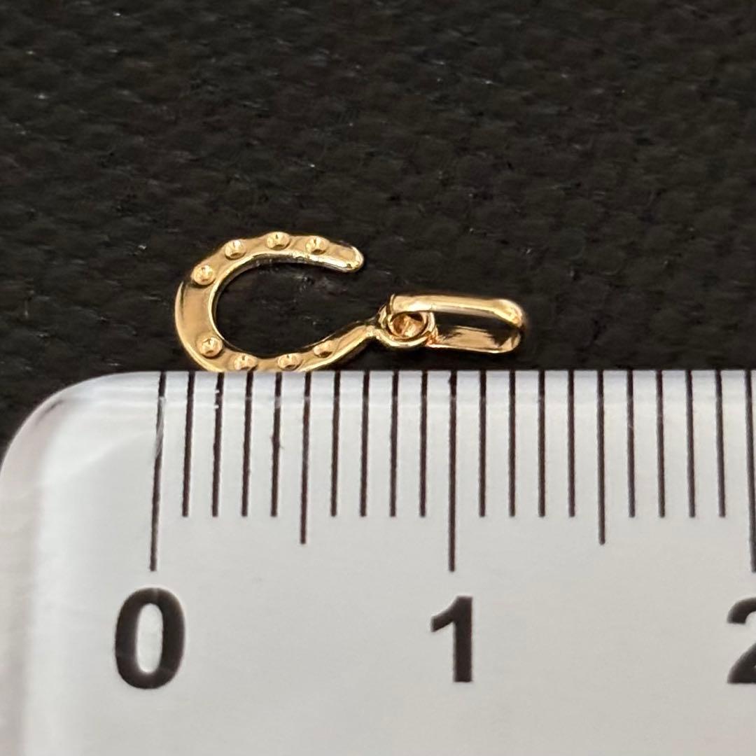 K18 馬蹄型 ホースシュー モチーフ ペンダント トップ ネックレス