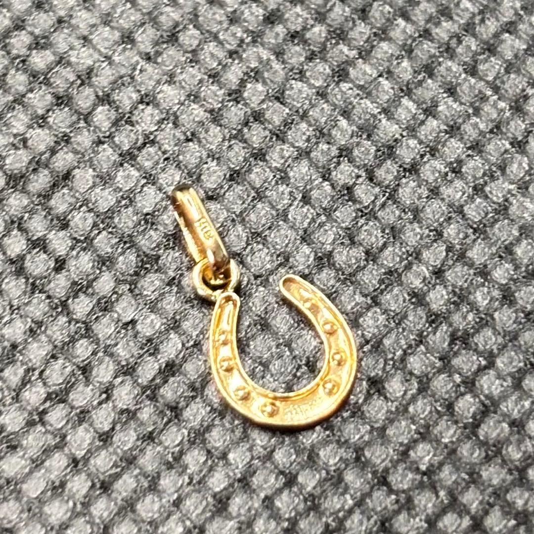 K18 馬蹄型 ホースシュー モチーフ ペンダント トップ ネックレス