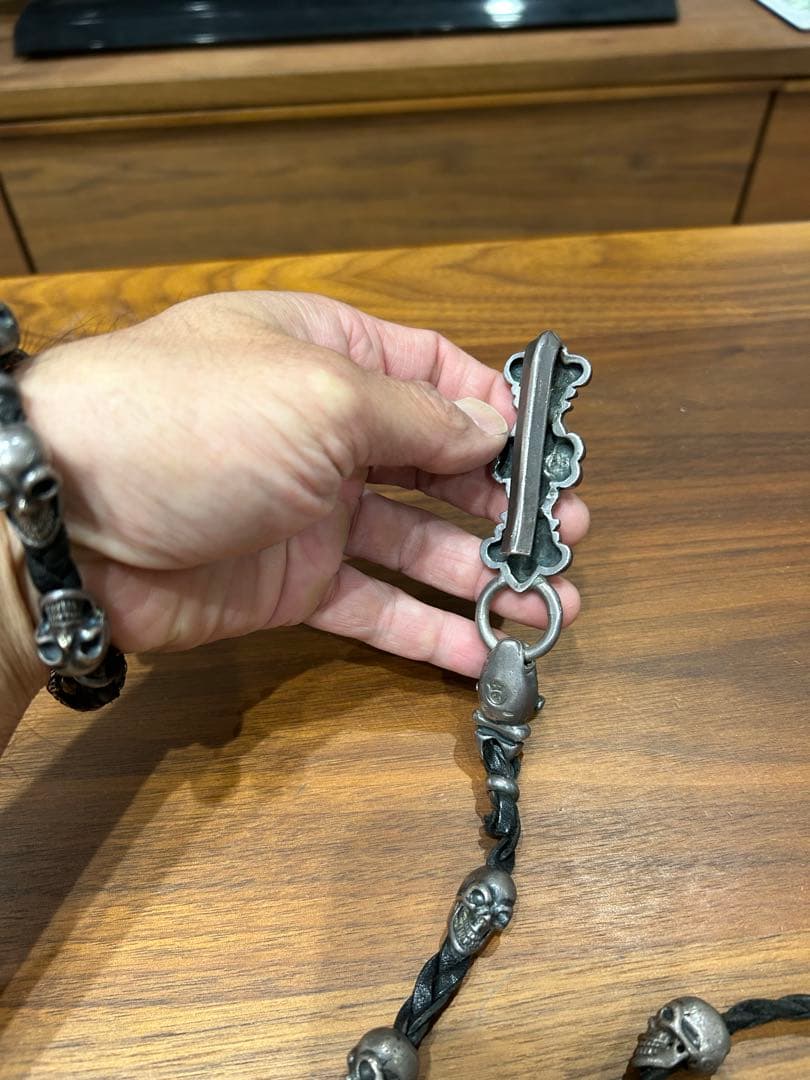 ガボール生前モデルレザーウォレットチェーン