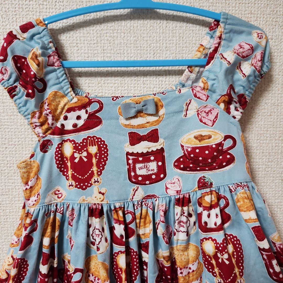 シャーリーテンプル　カフェプリント　限定　ワンピース